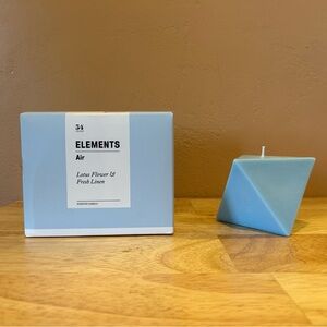 54* Celsius ELEMENTS Air Geometric Lotus Flower & Fresh Linen Scented Candle.